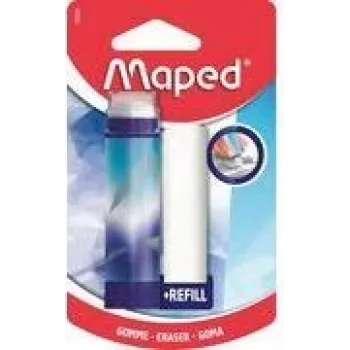 Maped ARCTIC eraser with twist mechanism and refill, lipstick style, white, 1 set (2 erasers) 152026