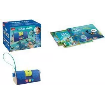 Maped Creativ Stories Maker - interactive storytelling device, record and play personalised audio stories, incl. 10 character and 10 backdrop cards, battery-operated, multicoloured (907078)