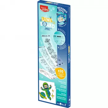Maped Creativ LUMI BOARD Space refill pack - 35 transparent and themed sheets for LED light tables 907097