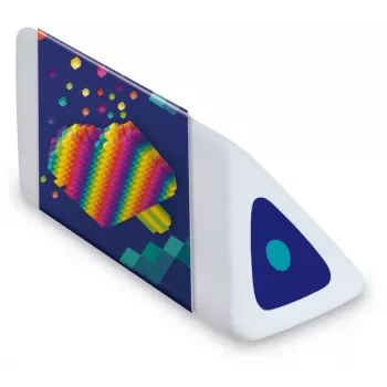 Maped Pyramide PIXEL PARTY plastic eraser, white, phthalate- & PVC-free, triangular cross-section, display box of 24 119523