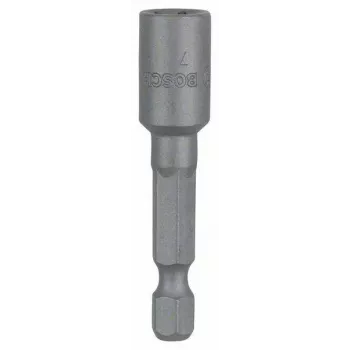 Bosch socket insert 1/4 inch drive 7 mm hex 50 mm length chrome vanadium steel 2608550070