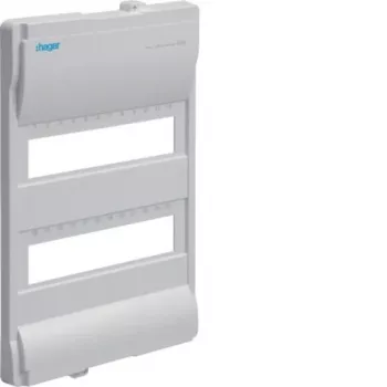 HAGER Volta Size 2 Front Cover VZ222N for Flush-Mounted Distribution Cabinets, 2 Rows, 24 Modules, White