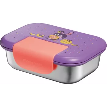 Maped PICNIK Rabbit Lunch Box, Stainless Steel, 0.9 L, Plastic Lid with Silicone Seal – 1 Piece (874002)