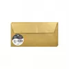 Clairefontaine Pollen DL Envelope, Gold, 120 g/m², pH-Neutral, Acid-Free, 110 x 220 mm, 1 Piece 50085C