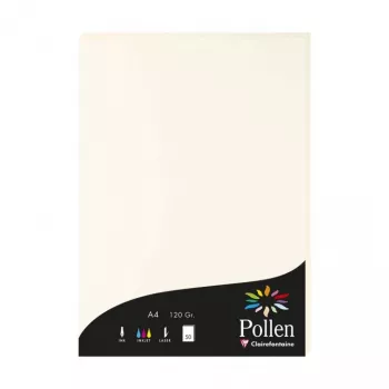 Clairefontaine Pollen A4 Natural White 120g/m² Paper – 25 Sheets 56000C
