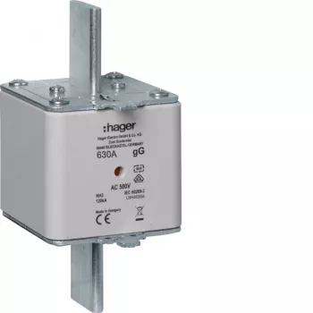 Hager LNH3630M NH3 gG fuse link, 630 A, 500 V AC