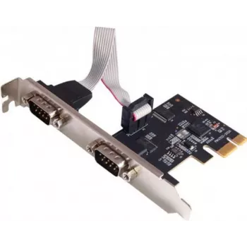Dexlan 306588 2-Port RS232 PCI Express x1 Serial Adapter Card with Low Profile Bracket