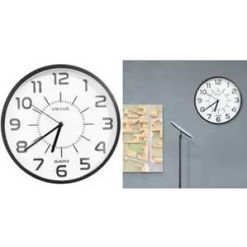 UNILUX POP PL Wall Clock, 305 mm, Black Case, Black Dial, Silent Quartz 400190878
