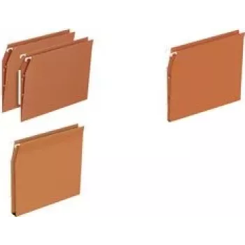 ELBA DEFI FLEX Suspension File, Orange, Kraft Cardboard 230 g/m², 330 mm Suspension Centres, Metal Bars, A4 400126817