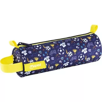 Maped Football Pencil Roll Case, Polyester with Printed Motif, Zip, Carry Loop, 1 Piece (932906)