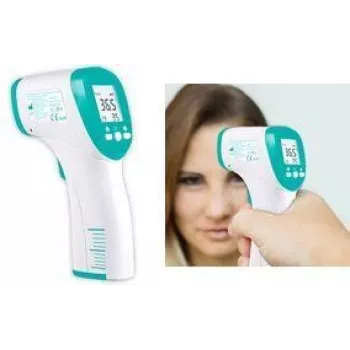 Little Balance LB Scan IR Infrared Thermometer, Non-Contact Forehead Thermometer, White/Turquoise, 1 Piece (LB 8390)