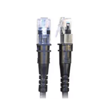 Patchsee ThinPatch UTP CAT 6a Patch Cable 1.2m Black - 10Gbps PoE++ Slim Flexible