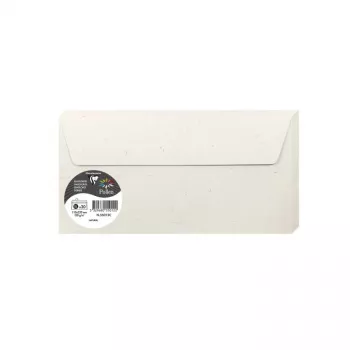 Pollen by Clairefontaine DL Envelope, Natural 100% Recycled Paper, 120 g/m², 110 x 220 mm, 1 piece (55012C)