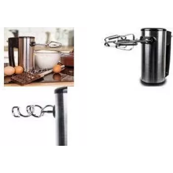 Little Balance Hand Mixer Inox 400, 400 W, Stainless Steel, Elegant Black Design with Stainless Steel Trim (LB 8460)