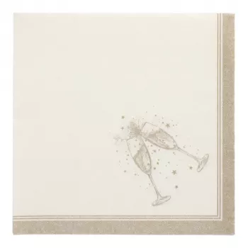 PAPSTAR Royal Collection Festivities napkin, gold, 1-Ply, 1 piece 37043
