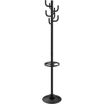 MAULpolaris Coat Rack with 8 Hooks, Black (RAL 9004 Matt) 9402090