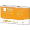 satino by wepa HiCycle Kitchen Roll, 3-ply, High-White Recycled Tissue, Triangular Embossing, 1 Roll 178320