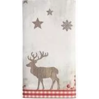 PAPSTAR Christmas tablecloth X-Mas Deer, fabric-like, Airlaid, 120 x 180 cm, 1 piece (37225)