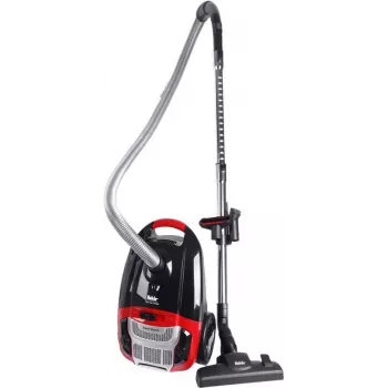 Fakir 3843003 Cylinder Vacuum Cleaner, 700 W, 3 L Dust Bag, HEPA Filter, Dry Vacuum Cleaner, Red/Black