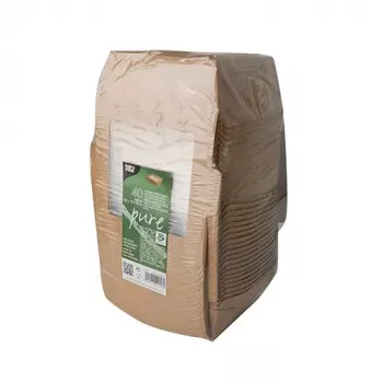 PAPSTAR 87251 disposable food container made from cardboard - polylactic acid (PLA) brown