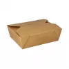 Papstar 87611 disposable food container made from cardboard with PLA coating, brown, 1000 ml (100 pieces)