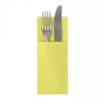 PAPSTAR Royal Collection napkin bag, lime green, premium tissue, 40 x 40 cm, 1/8 fold, 50 pieces 37333