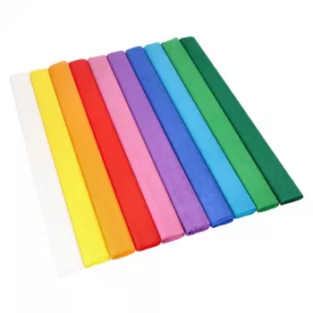 PAPSTAR crepe paper rolls, 500 mm x 2.5 m, assorted waterproof colourfast, on roll, 1 roll (37037)