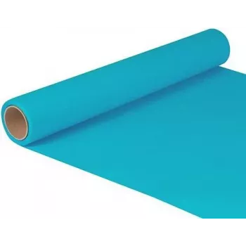 Papstar 82210 Turquoise Paper Table Runner Roll, 400 mm x 5 m, rectangular