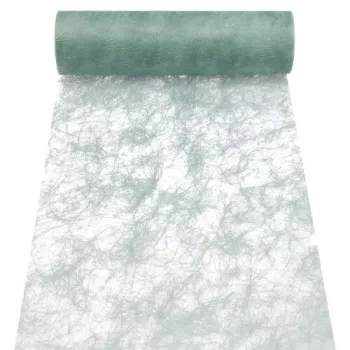 PAPSTAR Sizoflor Table Runner/Decorative Ribbon, Jade Green, water-resistant, 75% polyester 25% polyamide 37061