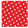 PAPSTAR Dots Paper Napkins, 330 x 330 mm, Red, 3-ply, 1/4 fold, 20 pieces 82756