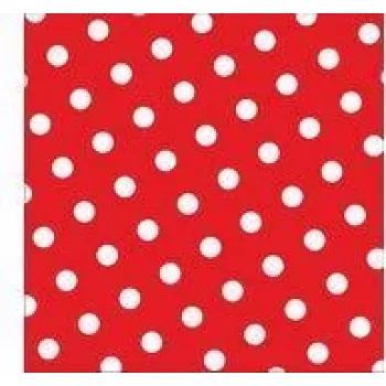 PAPSTAR Dots Paper Napkins, 330 x 330 mm, Red, 3-ply, 1/4 fold, 20 pieces 82756