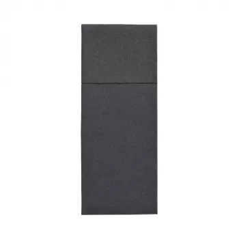 PAPSTAR Royal Collection Napkin Cutlery Pocket, Black, premium tissue, 40 x 40 cm, 1 piece 37336