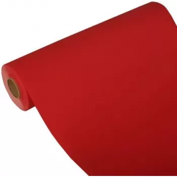 PAPSTAR ROYAL Collection red tissue table runner, 400 mm x 24 m, roll 84312