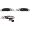 WEDO Safety Knife Profi Plus II, 3-Stage automatic blade retraction, Silver/Black, 3 cutting depths, 1 piece (78 851)
