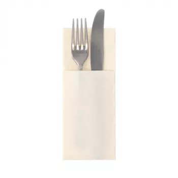 PAPSTAR Royal Collection Napkin Pocket, Champagne, fabric-like premium tissue, 3-Ply, 40 x 40 cm unfolded, 50 pieces 37328