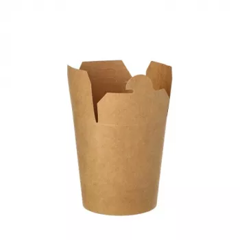 PAPSTAR pure Square Snack Box 230 ml, Brown, FSC-Certified Virgin Fibre Cardboard, Bio-Coated, 1 Piece 87268