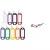 WEDO Keyring with Ring, 18 mm Diameter, Purple Plastic Housing, White Writable Replaceable Label 262 801808