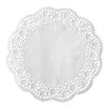 PAPSTAR Round Cake Doily, 320 mm, White Embossed Lace Paper, 40 g/m², 1 piece (12456)
