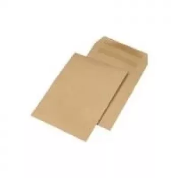 MAILmedia C4 Self-Adhesive Kraft Paper Envelopes, Brown, 110 g/m², 19.2 g, Without Window (38140/7)