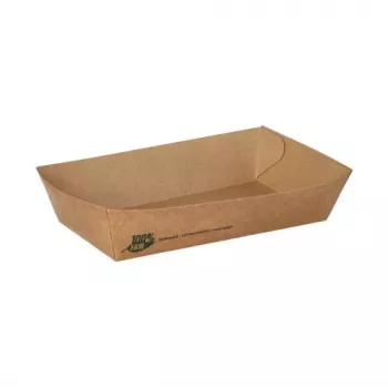 PAPSTAR French Fries Trays pure 100% Fair, large, 10.5 x 17 cm, fresh fibre cardboard, brown, 80 pieces (87244)