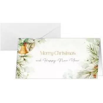 SIGEL DS646 Christmas Card Bells DIN Long Landscape 250 g/m² White Card for Inkjet/Laser/Copier (1 Piece)