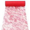 PAPSTAR Sizoflor table runner/decorative ribbon, Red, 75% polyester 25% polyamide, waterproof, tear-resistant, 1 piece 37062
