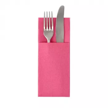 PAPSTAR ROYAL Collection Napkin Bag, Fuchsia, Fabric-Like Premium Tissue, 40 x 40 cm, 50 Pieces (37331)