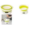 Little Balance LB 8064 Folding Kitchen Scale with Bowl, White/Light Green, 5 kg