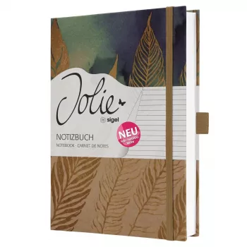SIGEL Jolie Pure Feathers notebook, A5, ruled, hardcover, white paper, 176 pages JN859
