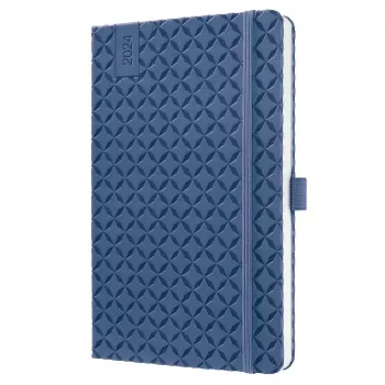 SIGEL Jolie 2024 weekly diary A6, faux leather, Blue, 1 week on 2 pages, 174 pages J4100