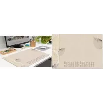 SIGEL paper desk pad Natural Leaves, A2, 30 sheets, 80 g/m², glued, with 2-Year planner H6315