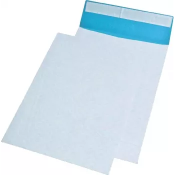MAILmedia B4 Thread-Reinforced Self-Adhesive Mailing Envelope, White-Blue, 250 x 353 mm 391080