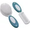Olympia H+H Baby Hairbrush and Comb Set BS 868, Natural Bristles, extra soft, white, 98374