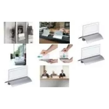 DURABLE PRESENTER DE LUXE Table Name Plate A4 Landscape 105x297 mm Transparent 820319